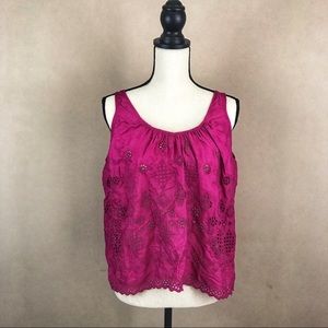 Vanessa Virginia {mauve} Flowy Eyelet Tank